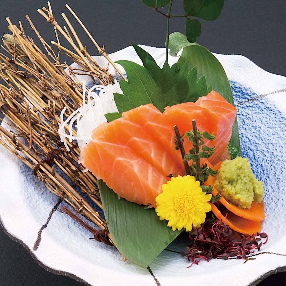 salmon sashimi