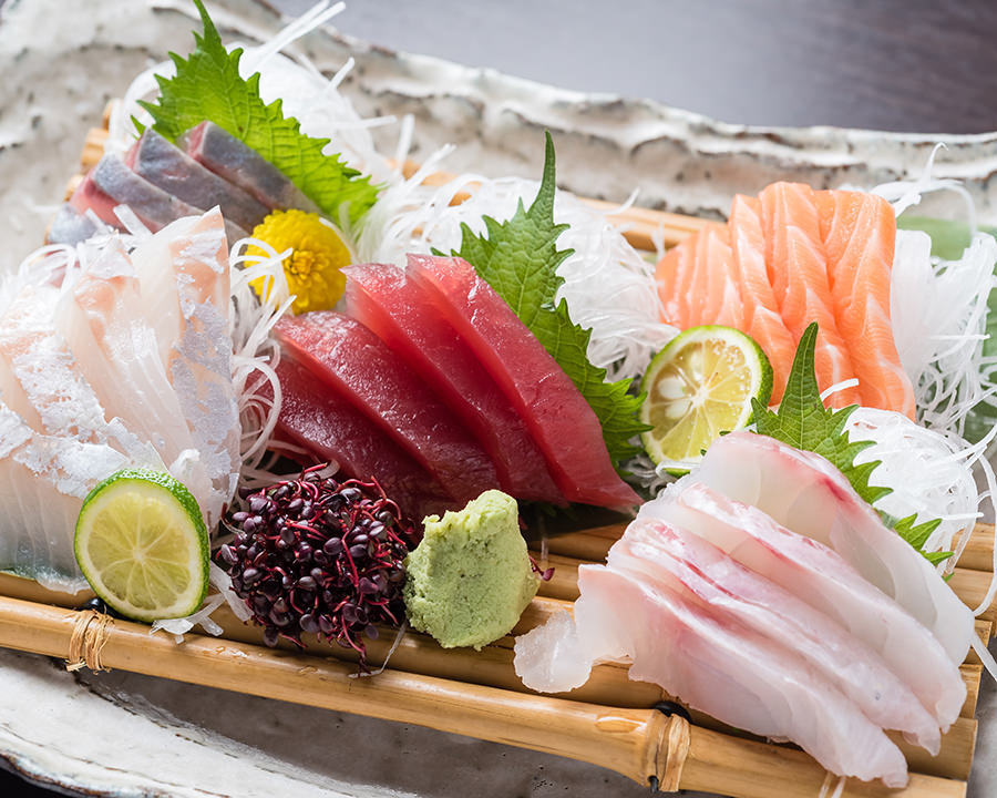 assorted sashimi