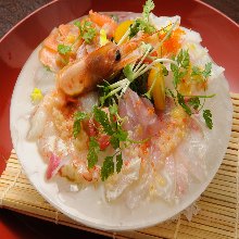 Carpaccio prepared with fresh fish of the day