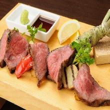 Grid-grilled Wagyu beef