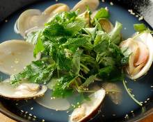 Manila clams steamed with sake