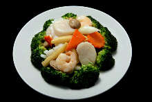 Stir-fried scallop and vegetables