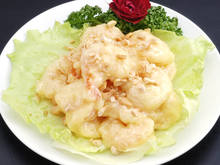 Stir-fried shrimp with mayonnaise