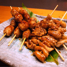 Assorted grilled chicken skewers, 7 kinds