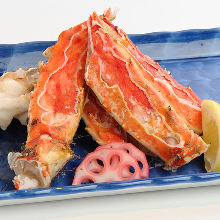 Seared red king crab