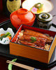 Eel served over rice in a lacquered box