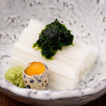 Finely sliced Japanese yam