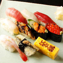 Assorted nigiri sushi, 10 kinds