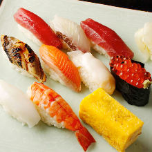 Assorted nigiri sushi, 10 kinds