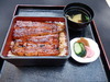 Special broiled eel served over rice in a lacquered box