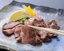 Grilled beef tongue