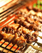 Grilled chicken skewer