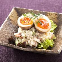 Creamy potato and egg salad