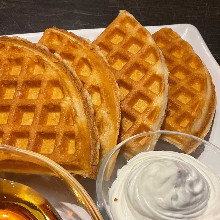 Freshly baked waffles