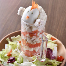 Caesar salad with seared chicken