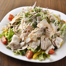 Pork shabu-shabu and sesame salad