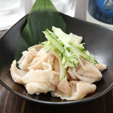 Chicken skin with ponzu