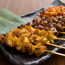 Chicken skin skewer