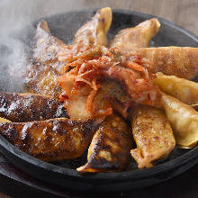 Pan-fried kimchi gyoza