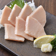 Horse mane meat sashimi