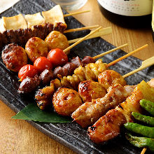 Assorted grilled skewers, 10 kinds