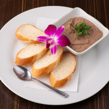 Baguette with liver pâté