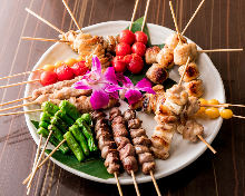 Assorted grilled skewers, 10 kinds