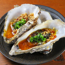 Oven-grilled oysters
