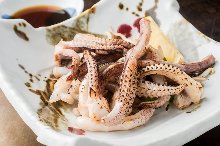 Grilled squid tentacles