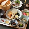 Dashi-chazuke dinner with minced horse mackerel and oden assortment