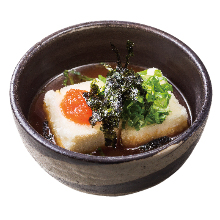 Deep-fried tofu in broth