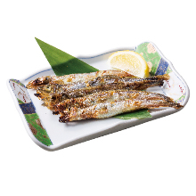 Seared shishamo smelt