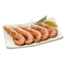 Salted and grilled shrimp