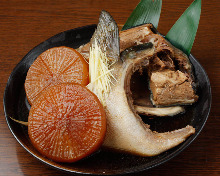 Yellowtail and daikon radish