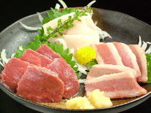 Assorted edible horse meat