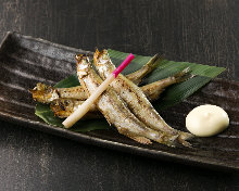 Seared shishamo smelt