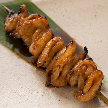 Chicken skin skewer