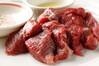 Lean lamb thigh with lemon butter for dipping