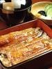 Eel served over rice in a lacquered box