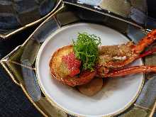 boiled spiny lobster