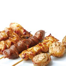 Assorted grilled skewers