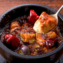 Stone grilled mapo tofu