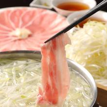 Steamed pork, pork shabu-shabu