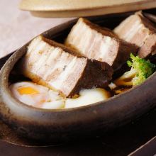 Simmered pork belly