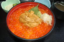 Sea urchin rice bowl