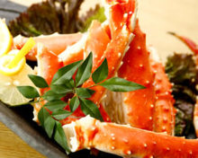 Boiled red king crab