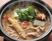 Wheat noodles boiled in miso