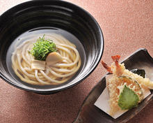 Wheat noodles with tempura