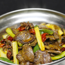 Stir-fried beef with spices