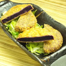 Purple sweet potato croquette